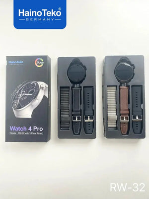 Haino Teko Germany RW-32 AMOLED Display Smart Watch with 3 Strap SFM-GD